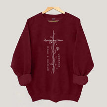 Make Heaven Crowded Religious Floral Sweatshirt