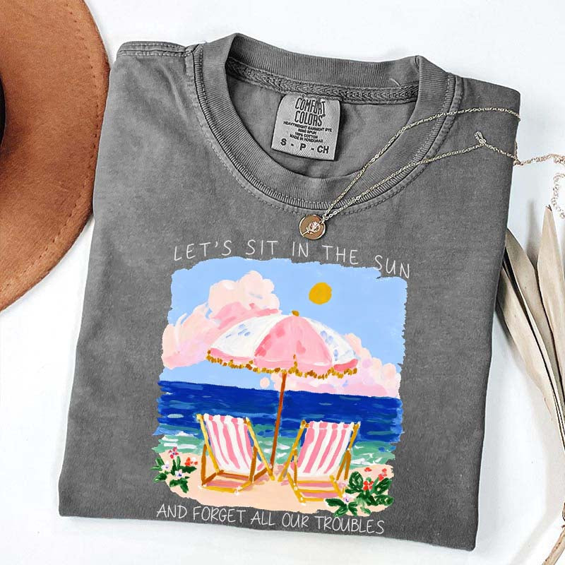 Sit In The Sun Coastal Summer T-Shirt