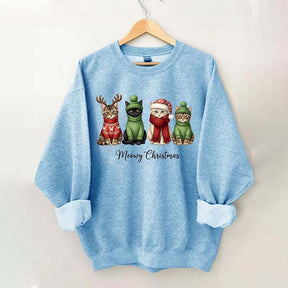 Funny Meowy Christmas Sweatshirt