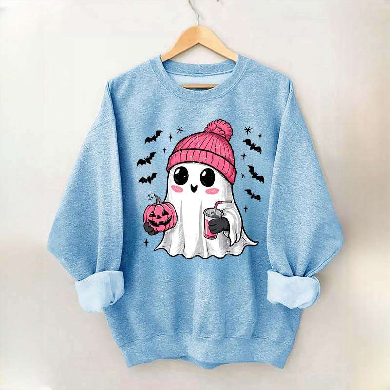 Cute Coffee Kawaii Ghost Spooky Sweatshirt