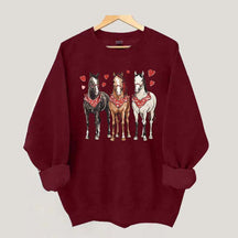 Valentines Horse Sweatshirt