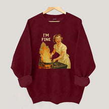 I'm Fine Retro Sweatshirt