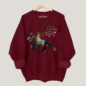 Just A Girl Who Loves Horses Peace Love Sweatshirt