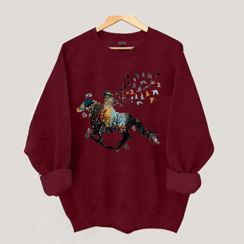 Just A Girl Who Loves Horses Peace Love Sweatshirt