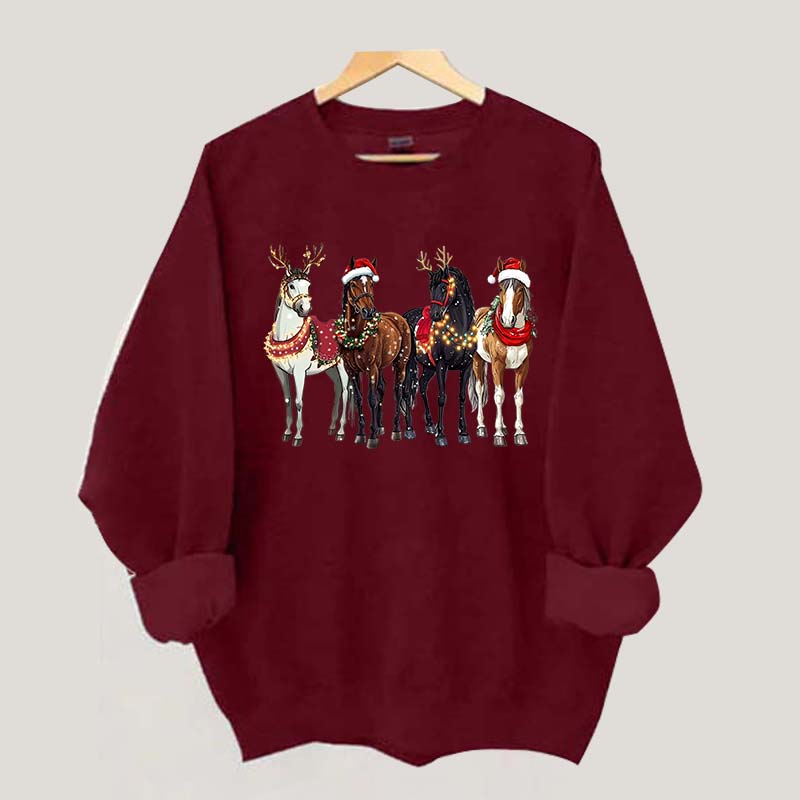 Horse Christmas Funny Sweatshirt