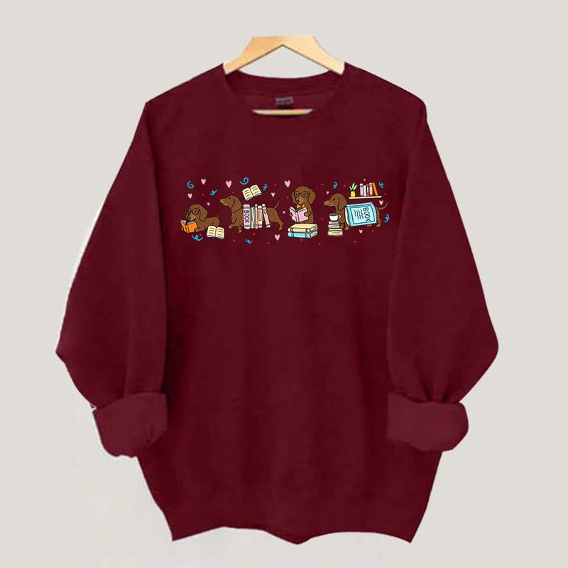 Dachshund Book Lover Sweatshirt