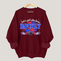 Cozy Gildan Hockey Girl Sweatshirt