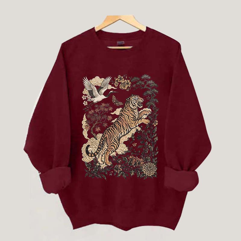 Retro Tiger Wild Cat Sweatshirt