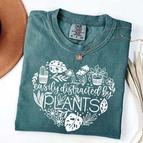 Cute Heart Easily Distracted By Plants T-Shirt