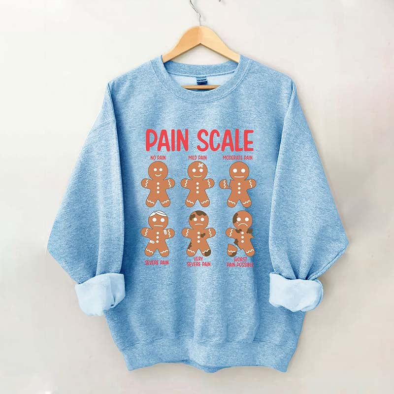 Pain Scale Gingerbread Sweatshirt