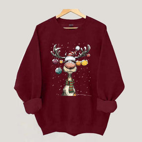 Cute Christmas Vintage Reindeer Sweatshirt
