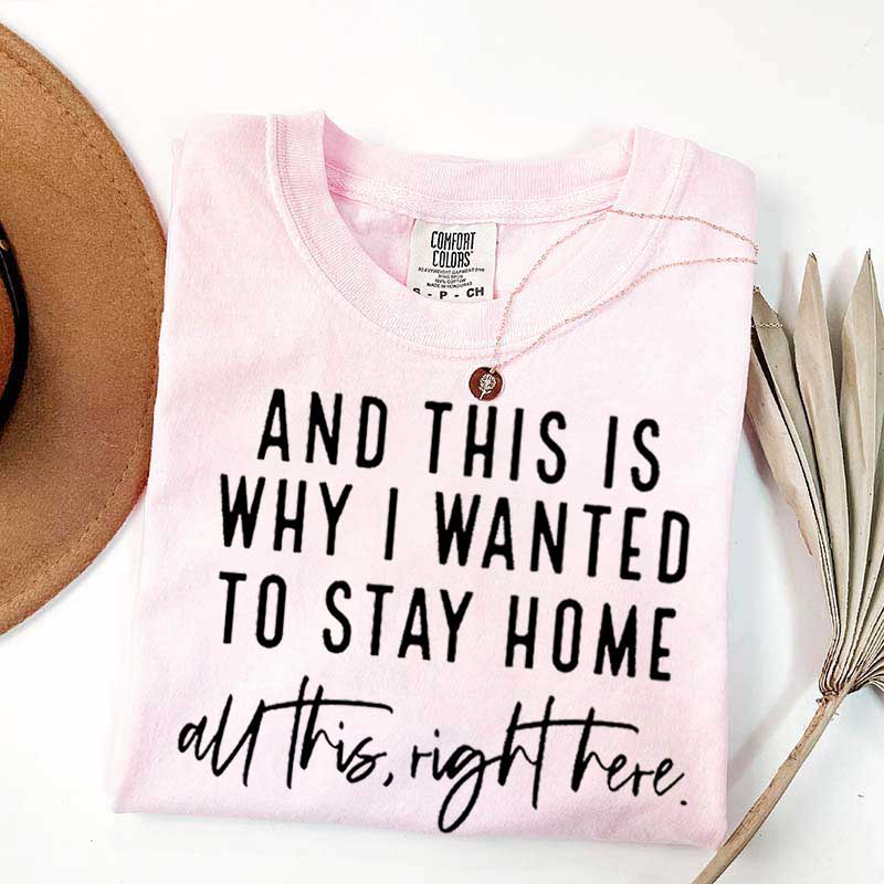 See This Is Why I Wanted To Stay Home T-Shirt