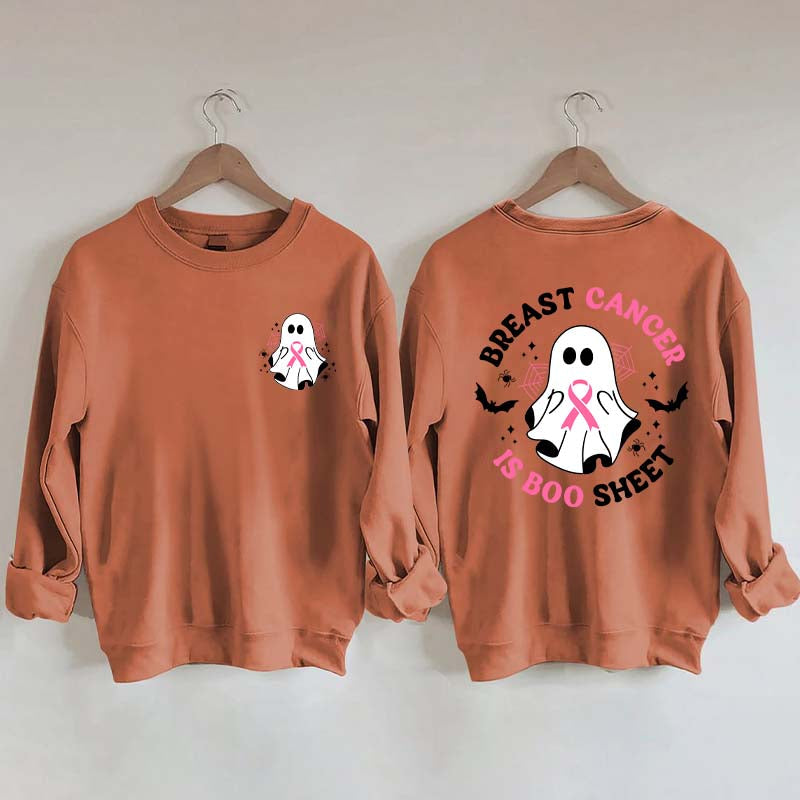 Ghost Ribbon Breast Cancer Is Boo Sheet Sweatshirt