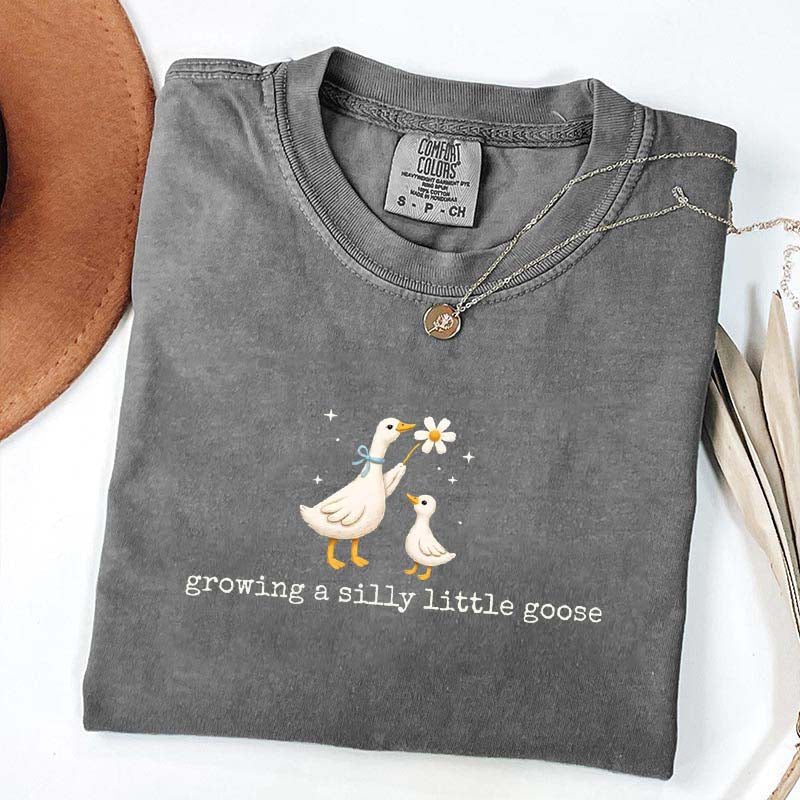 Growing A Silly Little Goose Pregnancy Announcement T-shirt