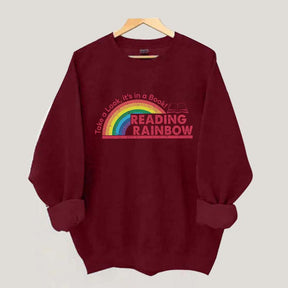 Teacher Reading Rainbow Sweatshirt