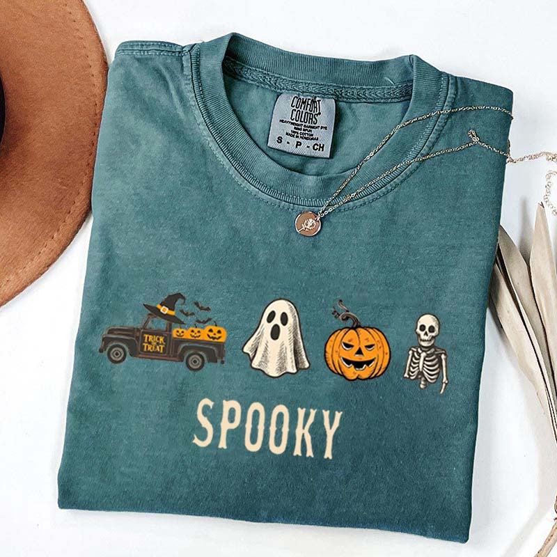 Pumpkin Season Girly Spooky Halloween T-Shirt