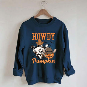 Retro Halloween Howdy Pumpkin Sweatshirt