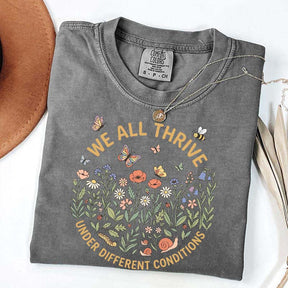Neurodiversity Awareness Retro Wildflowers T-Shirt