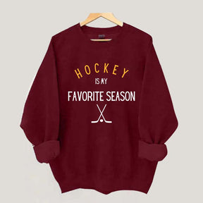 Hockey is My Favorite Season Simple Sweatshirt