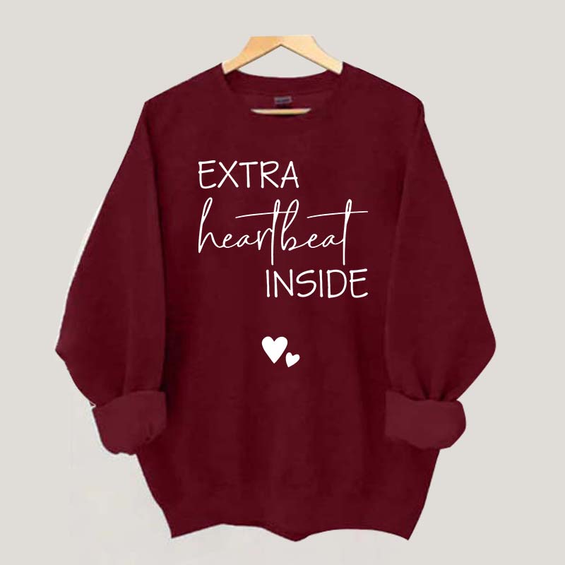 Extra Heartbeat Inside Minimalist Sweatshirt