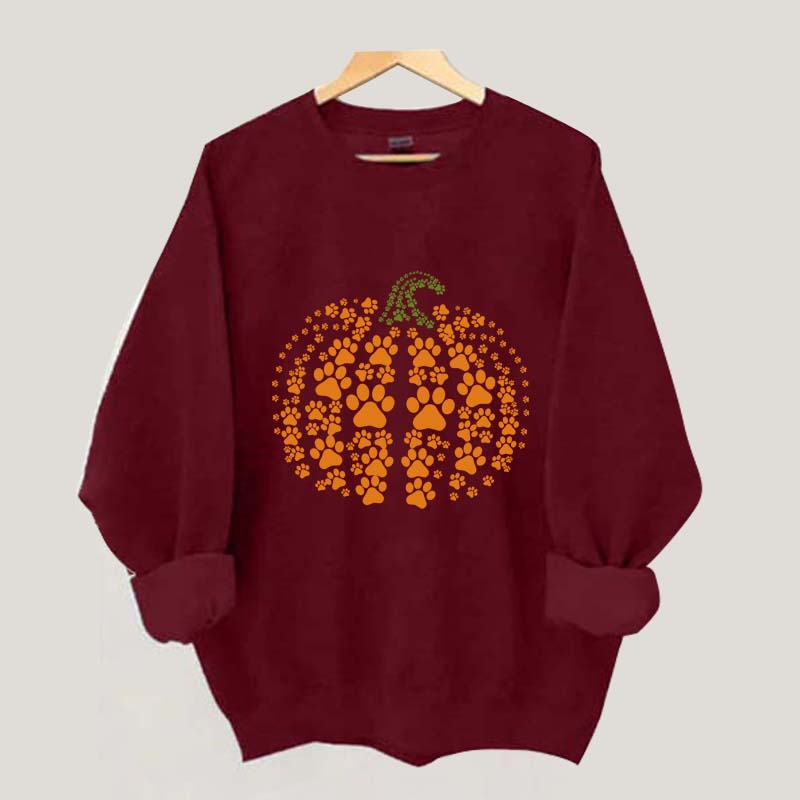 Paw Pumpkin Halloween Dog Sweatshirt