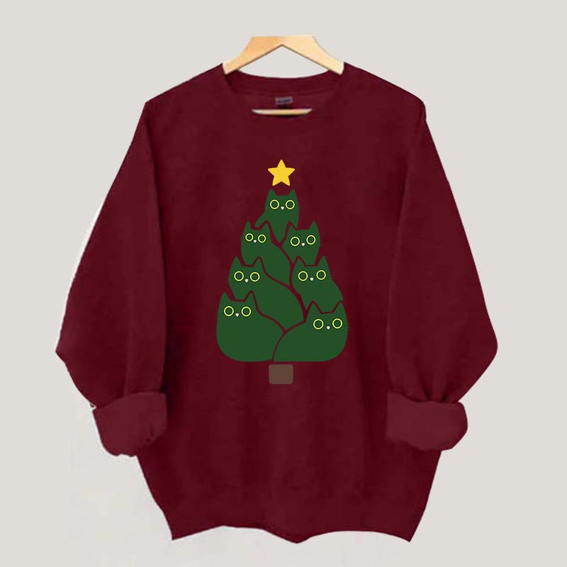Cat Christmas Tree Lover Sweatshirt