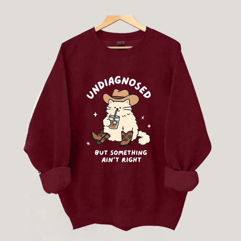 Undiagnosed But Something Ain't Right Cat Sweatshirt