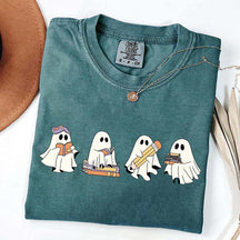 Cute Halloween Ghost Book T-Shirt