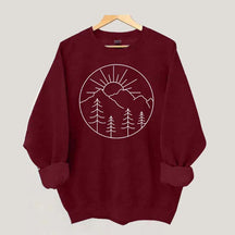 Adventure Mountain Sunshine Graphic Sweatshirt