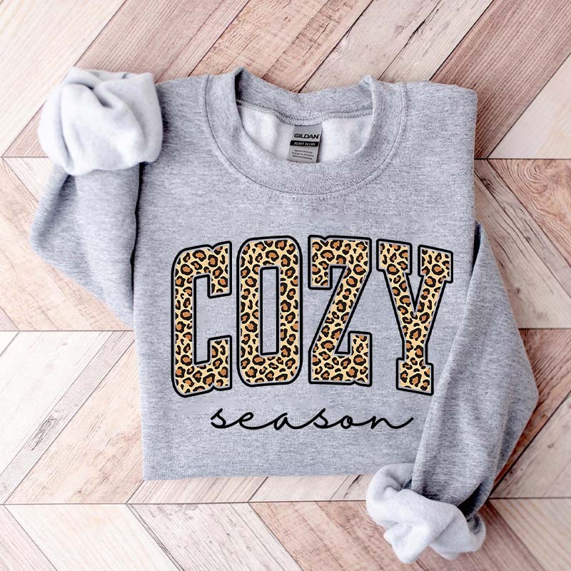 Retro Leopard Cozy Season Sweatshirt