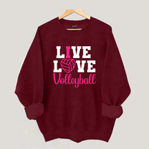 Live Love Volleyball Pink Sweatshirt