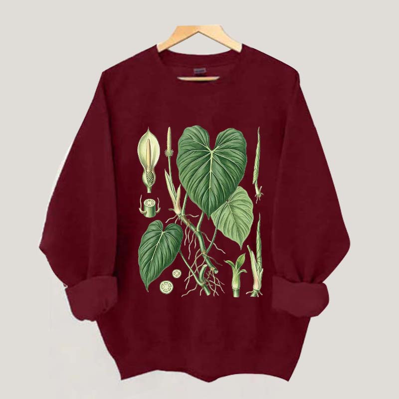 Philodendron Vintage Plant Anatomy Sweatshirt