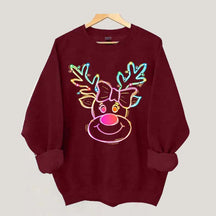 Neon Reindeer Christmas Sweatshirt