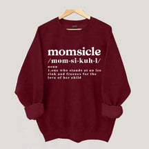 Momsicle Definition Ice Hockey Sweatshirt