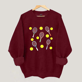 Tennis Balls & Tennis Racquets Sweatshirt