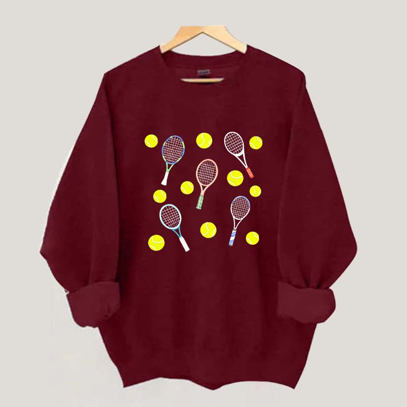 Tennis Balls & Tennis Racquets Sweatshirt