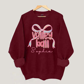Personalized Volleyball Bow Sweatshirt