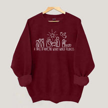 A Thrill Of Hope The Weary World Rejoices Religous Sweatshirt
