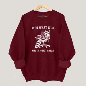 It Is What It Is Racoon Sweatshirt