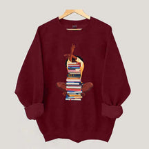 Black Woman With Books Sweatshirt
