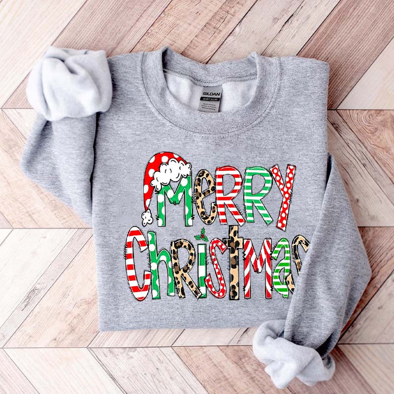Womens Merry Christmas Cute Sweatshirt