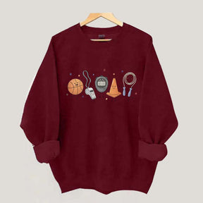 PE Teacher Doodle Character Sweatshirt
