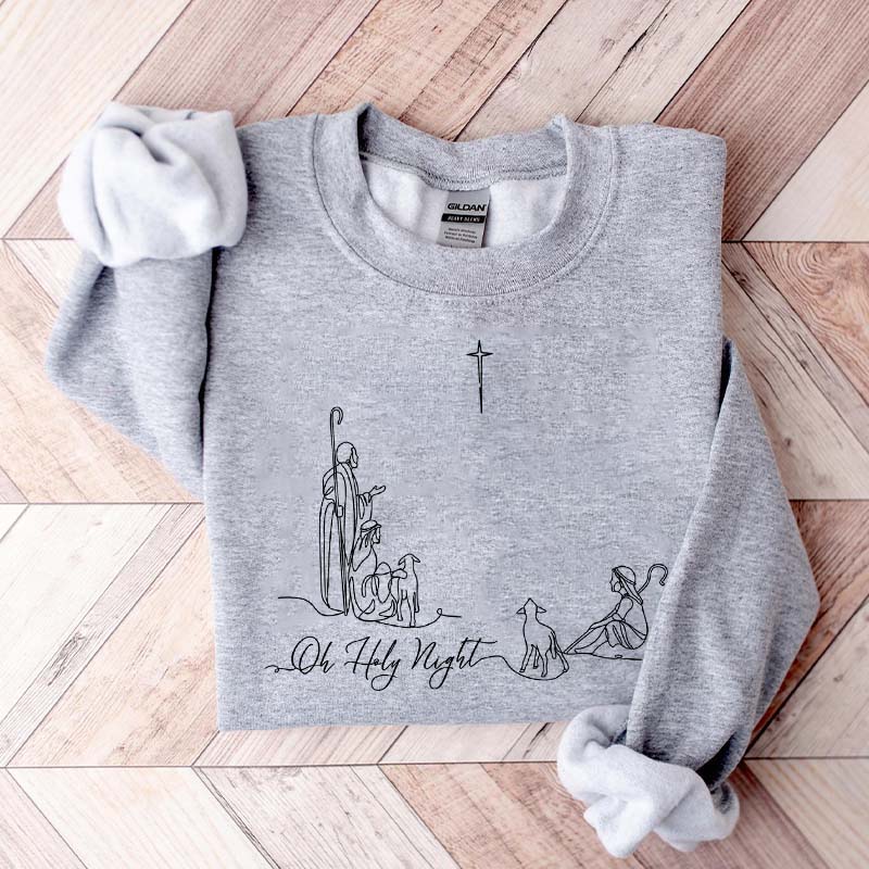 Oh Holy Night Faith Based Sweatshirt