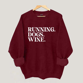 Running Dogs Wine Sweatshirt