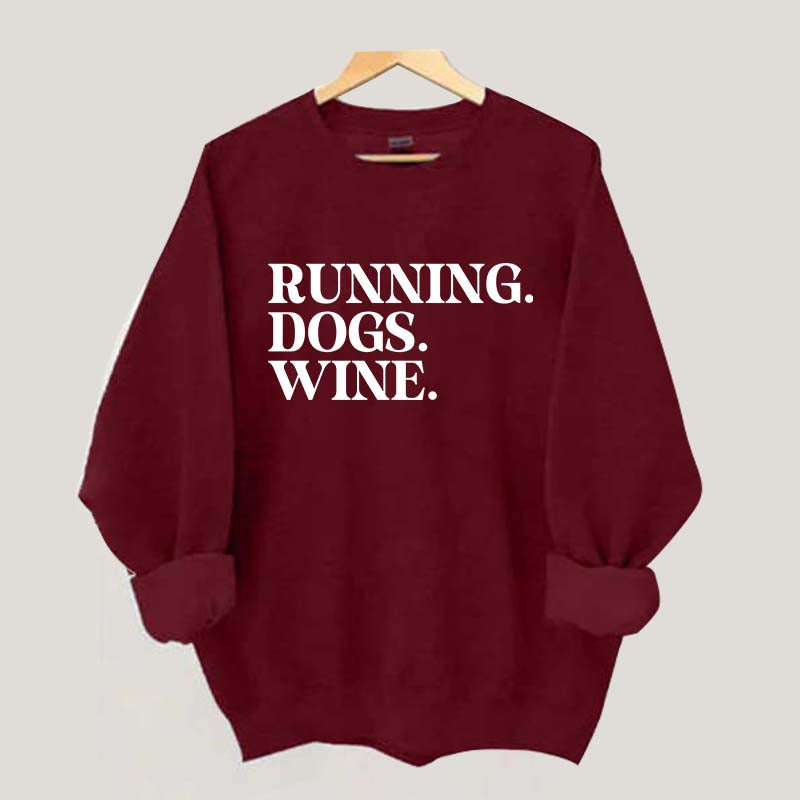Running Dogs Wine Sweatshirt