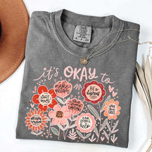 It's Okay Floral Mental Health T-Shirt