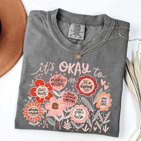 It's Okay Floral Mental Health T-Shirt