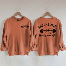 And She Lifted Heavily Ever After Weightlifting Sweatshirt