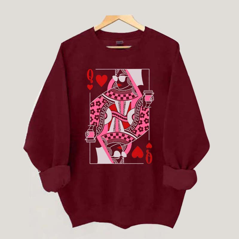 Queen of Hearts Coffee Sweatshirt