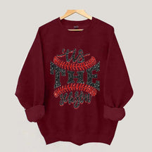 Tis The Season Baseball Sports Game Day Sweatshirt